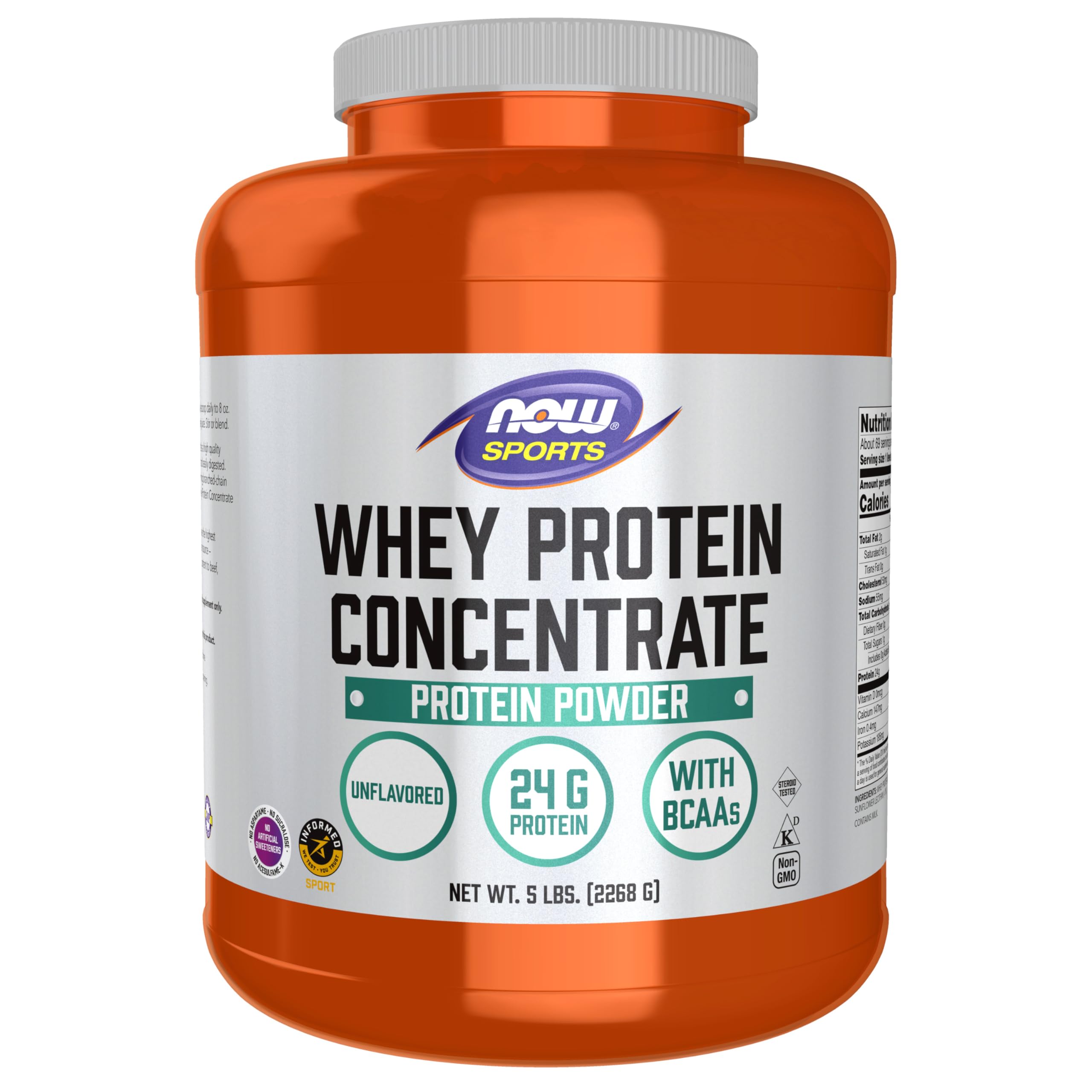 NOW Sports, Whey Protein Concentrate 24 g, Unflavored Powder, 1.5 lbs — Amazon image 11