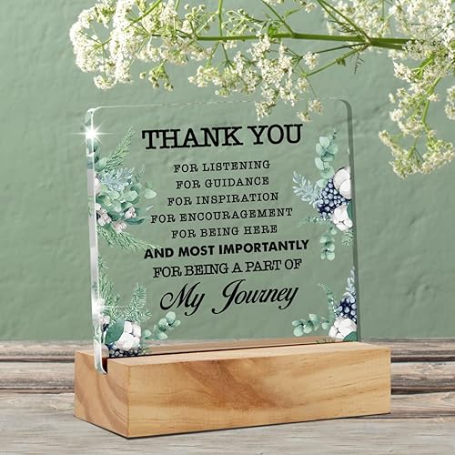 Vista 5 de Regalo de agradecimiento para empleado, maestro, mentor, acrílico, letrero de decoración de escritorio, letrero de agradecimiento para escritorio