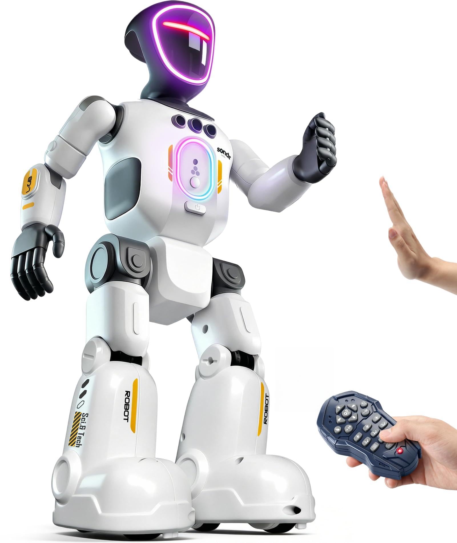 Roboter Spielzeug für Jungen und Mädchen ab 4 5 6 Jahren Ferngesteuerter Roboter mit Gestensteuerung