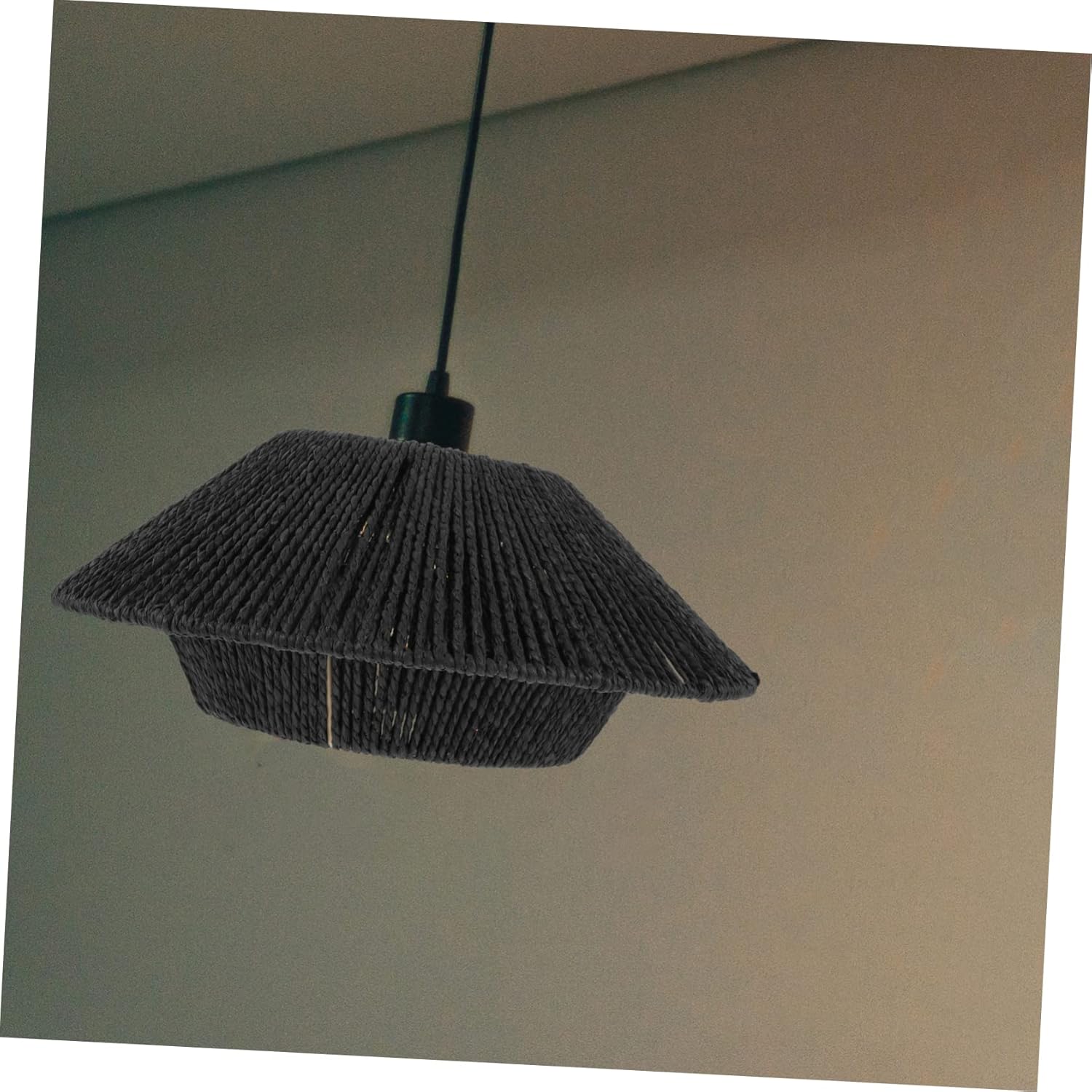 Elegant Vintage Lamp Shades Grey Hanging Light Cover Macrame Table Lamp Replacement Lampshade