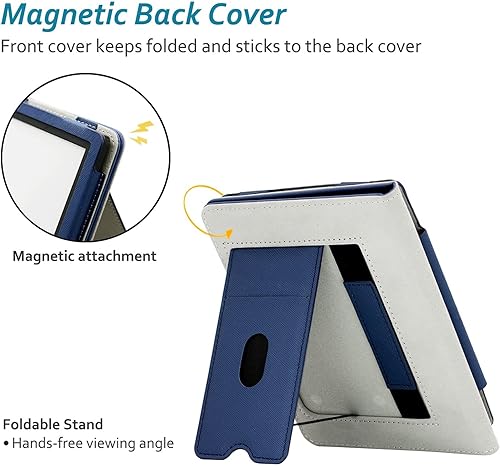 Miniatura 7 de RSAquar Funda Kindle Paperwhite para lector electrónico de 11 generación, edición 2021 de 6.8 pulgadas, funda de piel sintética de alta calidad con