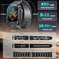 MEGALITH Okosóra Férfiaknak 1.96" Vízálló Kijelzővel - Fitness Tracker Lépésszámlálóval, iOS és Android Kompatibilis Sportóra 7