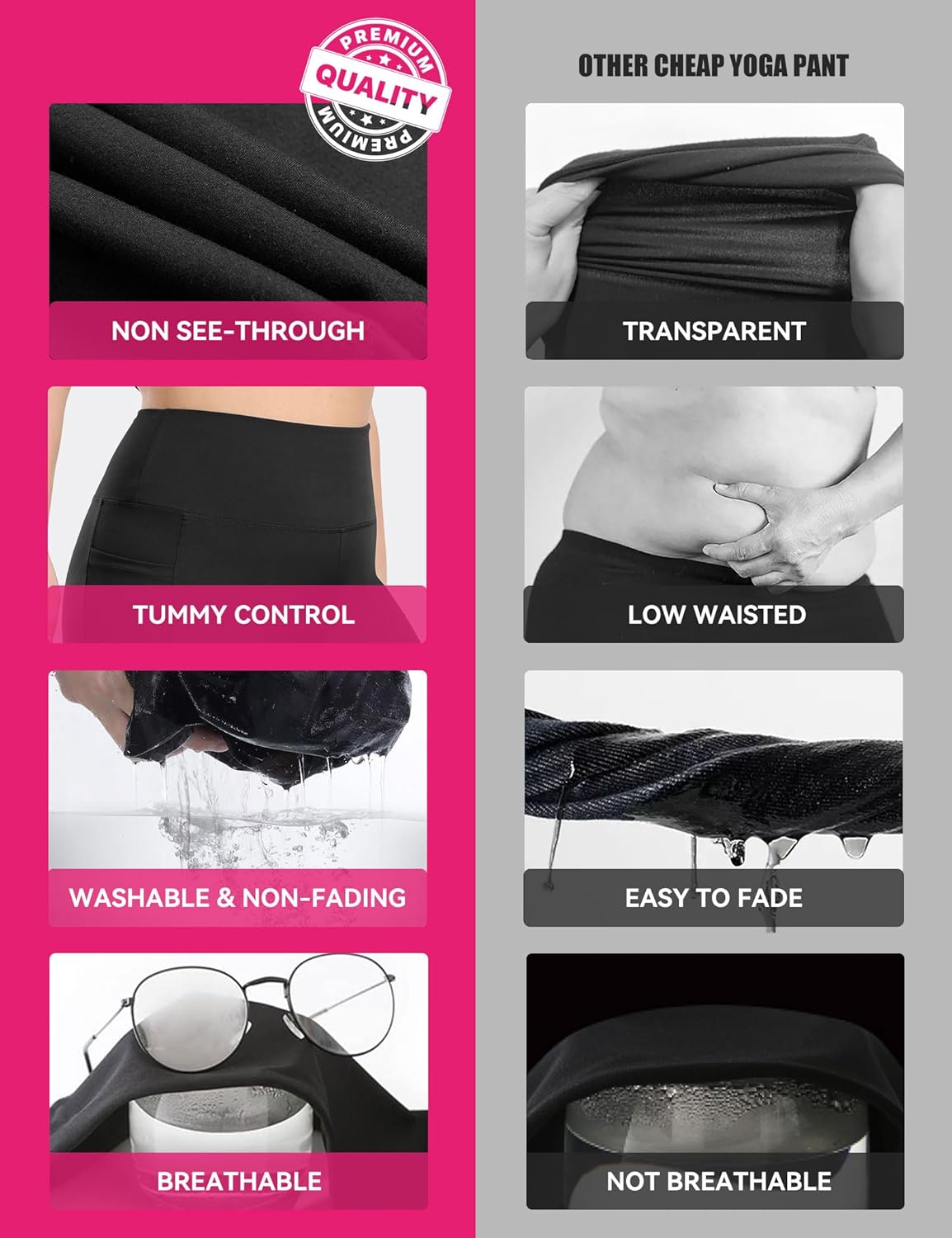 Showitty Leggings for Women, High Waisted Tummy Control Plus Size Soft Workout Running Yoga Pants - Image 4