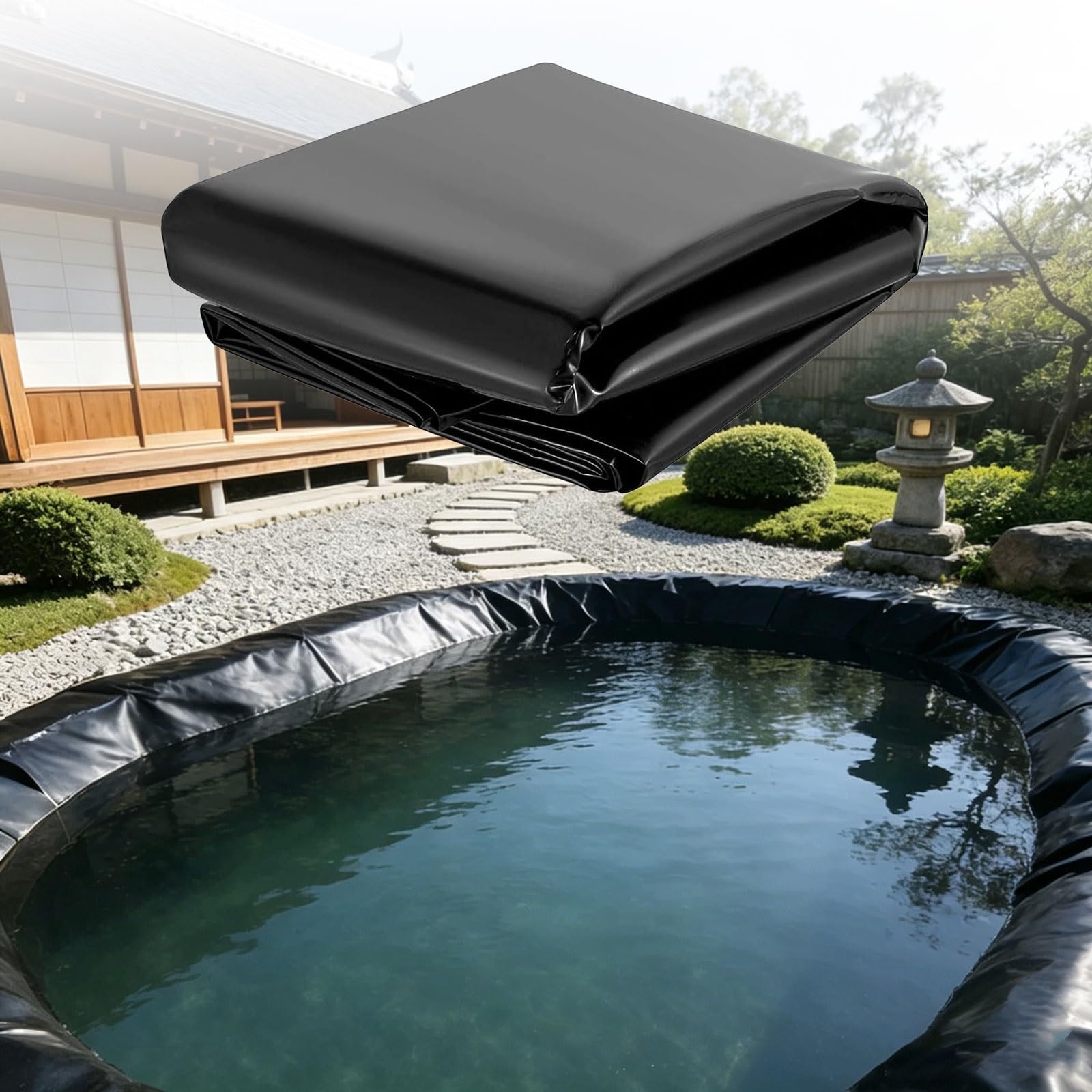 Bâche pour bassin résistante en HDPE, isolant imperméable pour grand étang