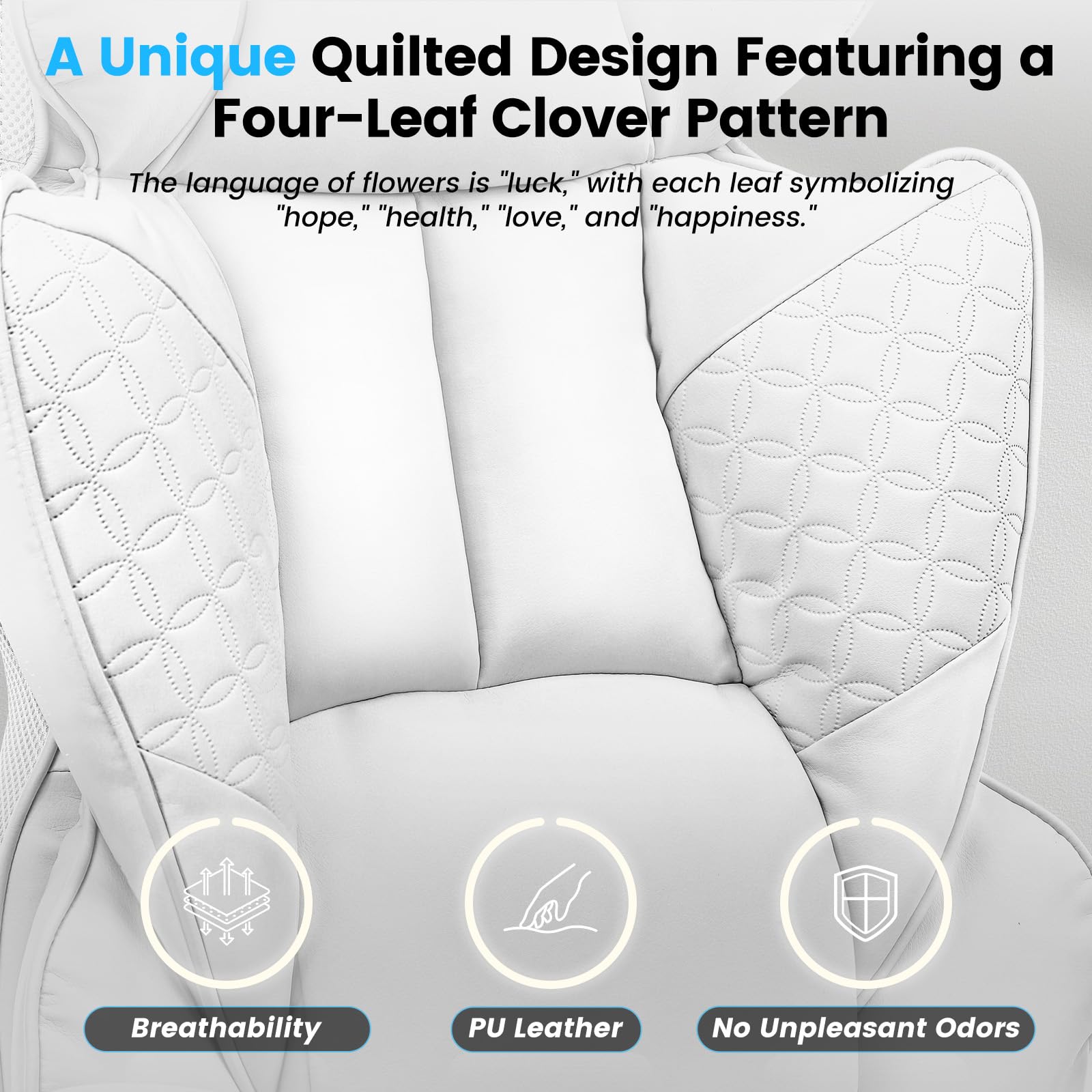 COMHOMA Silla Gaming Ergonómica, con apoyabrazos ajustables, soporte lumbar, muelles para personas altas, soporta 180 kg, asiento amplio, Blanca