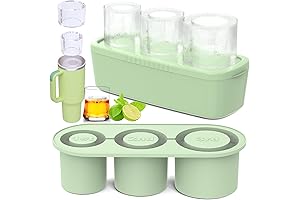 Silicone Ice Cube Tray for 40Oz Tumbler (3-Pack), with Lid and Bin