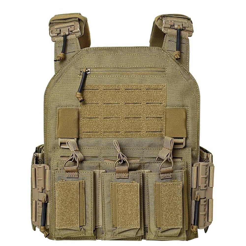 Gilet Molle Regolabile Uomo Donna,Gilet Porta Attrezzatura Leggero in Nylon con Tasche Multiple Gilet Traspirante per Escursionismo Campeggio Allenamento E attività Outdoor