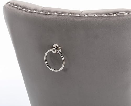 Miniatura 96 de Juego de 2 sillas de comedor vintage de terciopelo con respaldo alto, sillas Parson vintage para sala de estar, comedor (blanco PU + negro) Pu