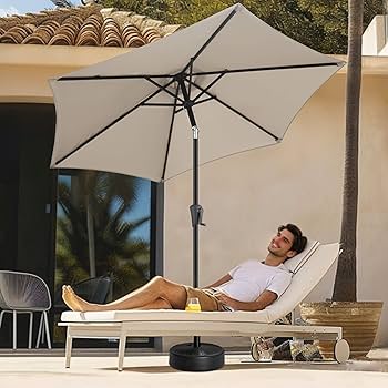 Amazon.com : FLAME&SHADE 9ft Patio Umbrella Outdoor - Table
