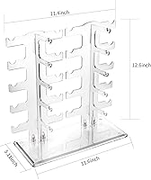 Vista 3 de Lamoutor Soporte de exhibición de gafas de sol de 2 filas Soporte de exhibición transparente