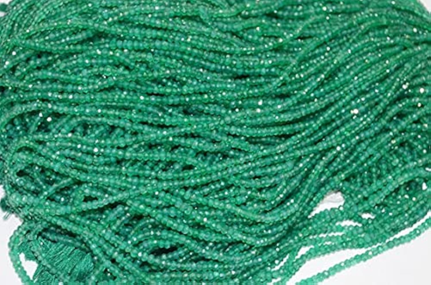 Onyx Vert perles rondelles facettées 3mm pour création bijoux DIY