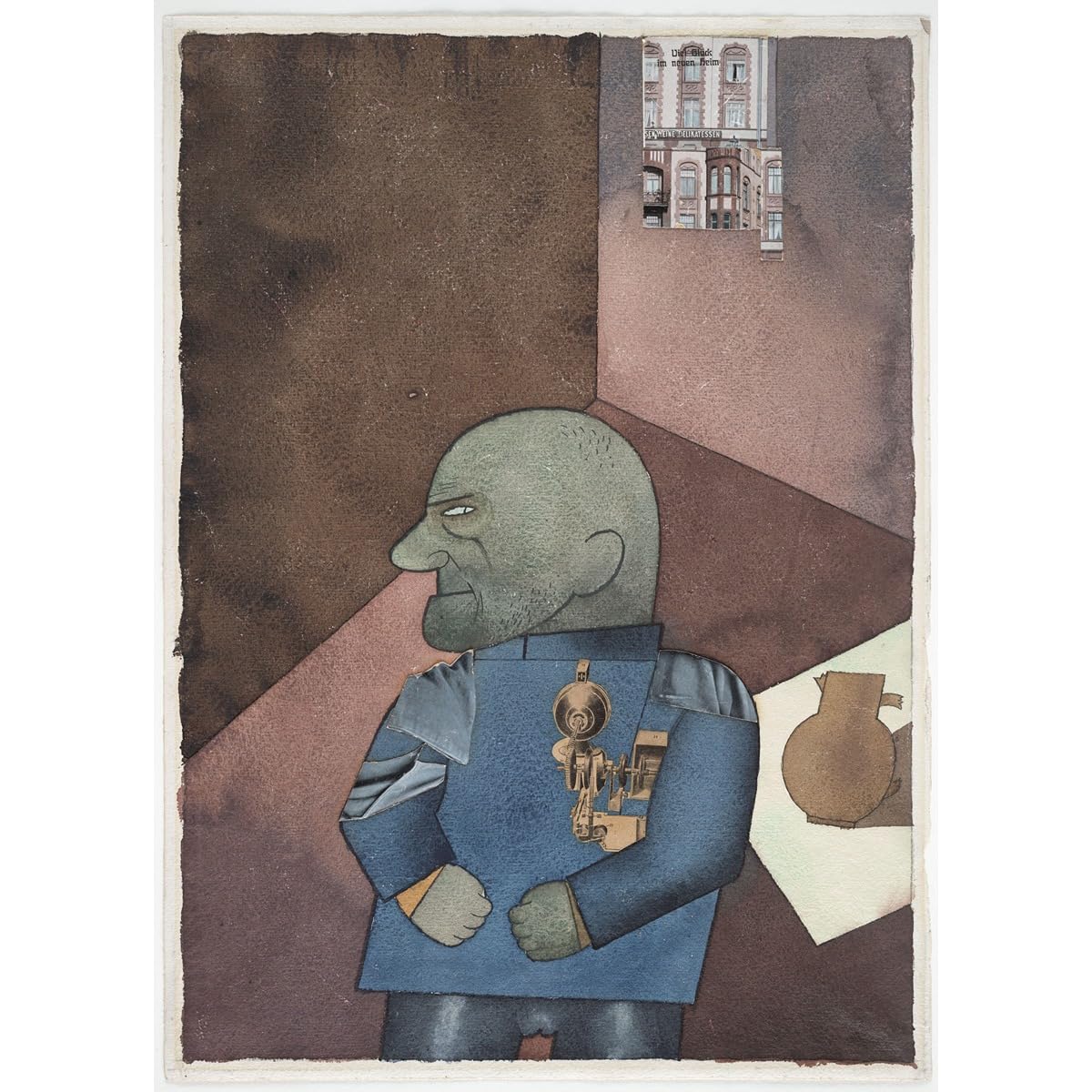 Toile George Grosz John Heartfield tableau expressionniste 101 cm