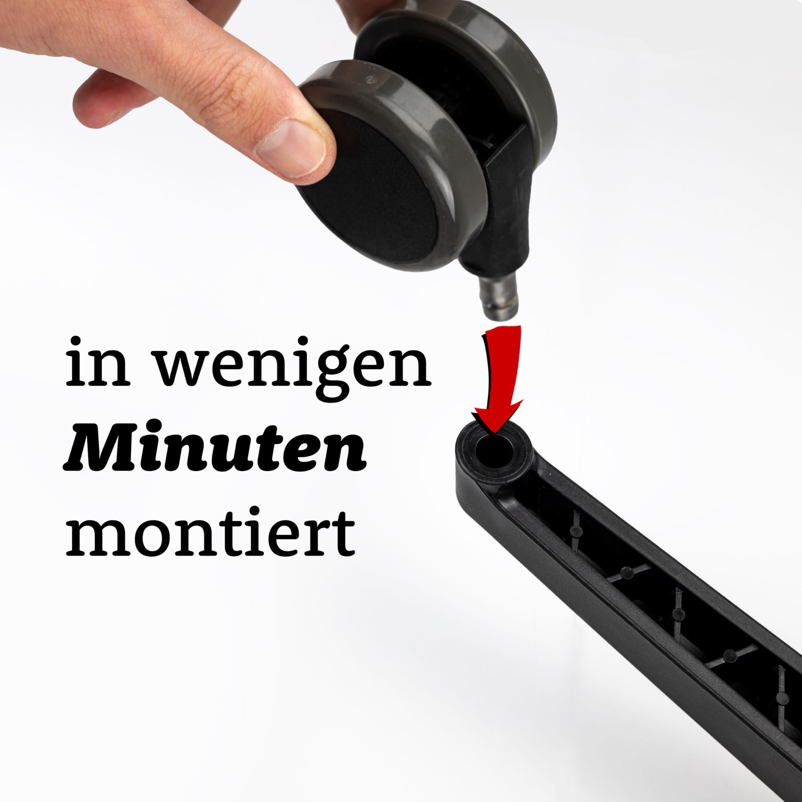 Sedus Fußkreuz, Bürostühle, stabil, robust, Made in Germany (Schwarz, Kunststoff)