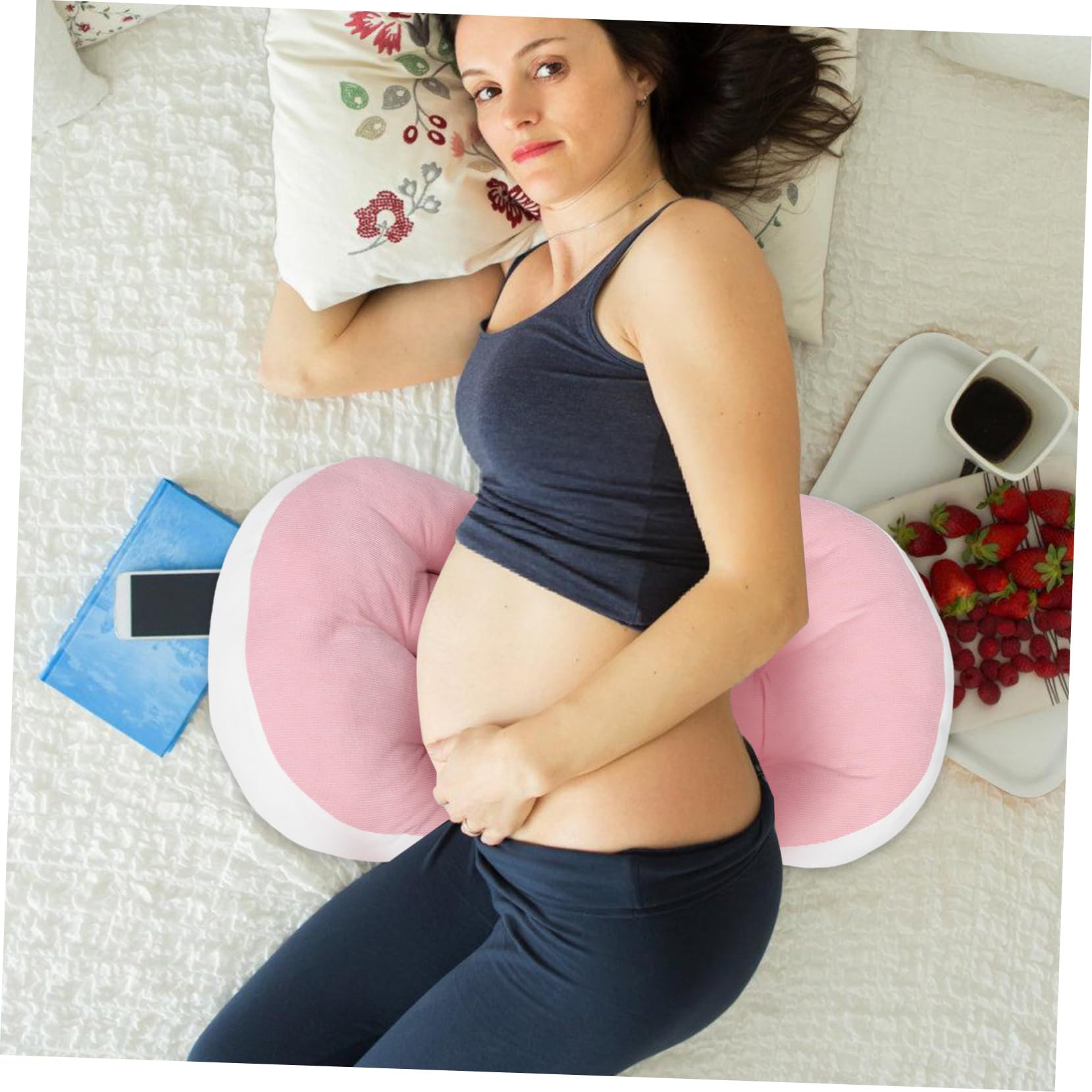 Cuscino Per Gravidanza Forma Di u Supporto Per Pancia Schiena Cuscino Per Dormire Di Lato e Migliorar Qualità Del Sonno Adatto Per Donne Incinte e Adulti