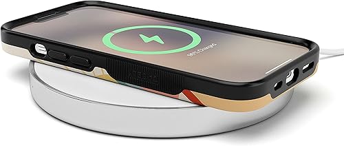 Vista 283 de Casely Funda para iPhone 13 Compatible con MagSafe Color Splash de medianoche Funda retro abstracta Color de medianoche Splash Abstracto