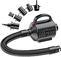 MAACLOUD 400W Electric Air Pump for Inflatables - Quick-Fill Inflator Deflator for Pool Floats, Air Mattresses, Gymnastics Mats, 4 Nozzles, Portable AC 110-120V