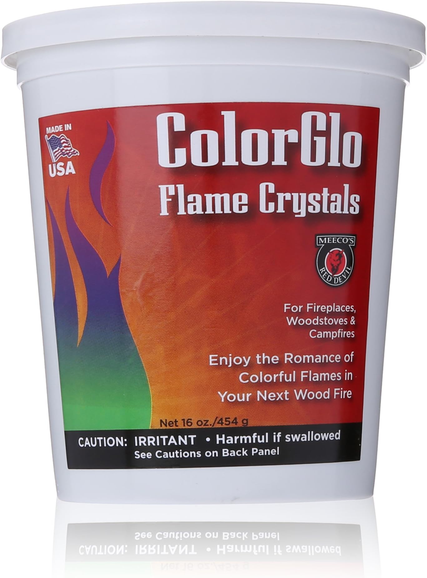 ColorGlo Color Flame Crystals - for Fireplace and Campfore, Gray (16 Oz)