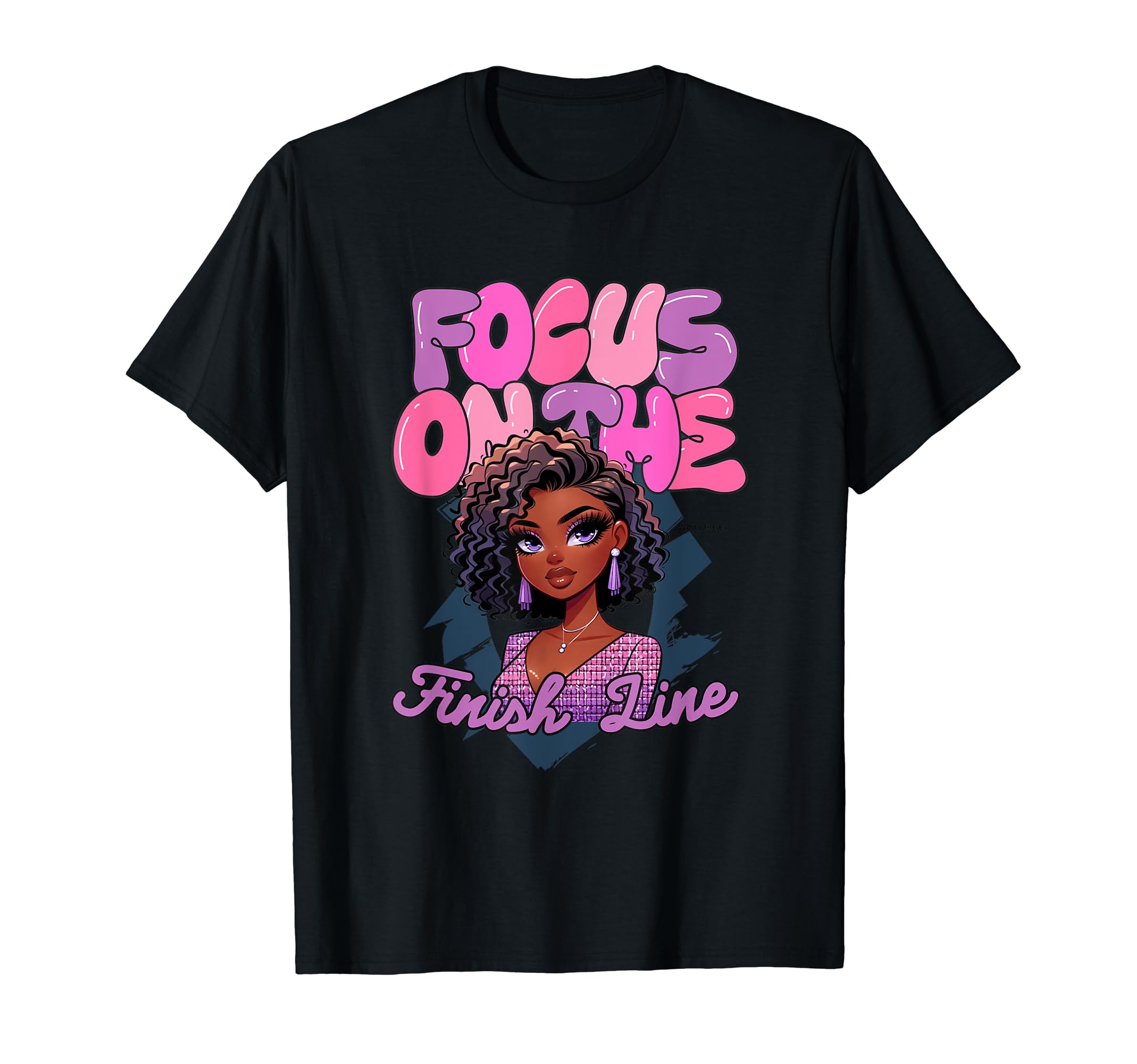 Pink & Purple Focus on the Finish Line x NicKnack Designs T-Shirt