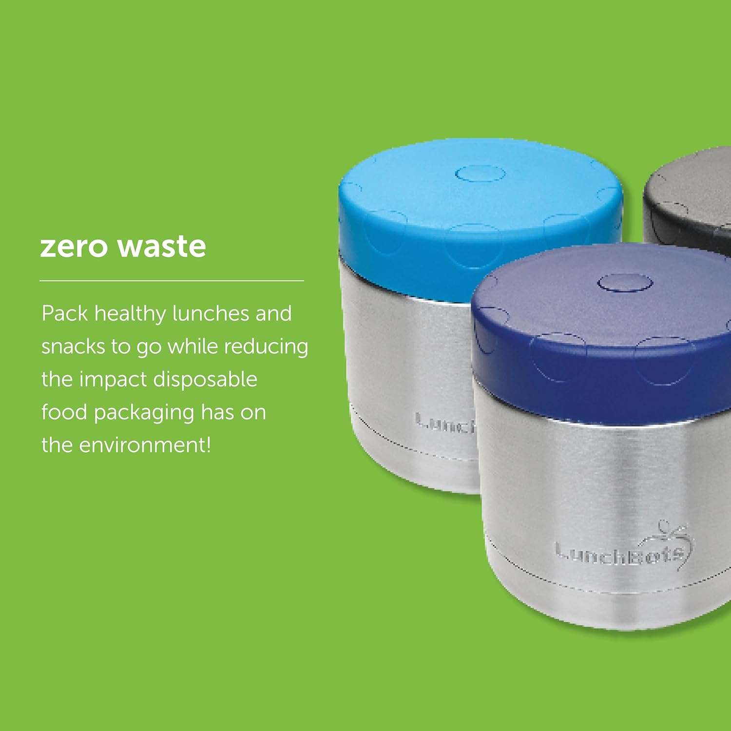 LunchBots 16oz thermos Stainless Steel Wide Mouth - Insulated thermos With Vented Lid - Keeps Food Hot or Cold for Hours - Leak-Proof Portable Thermal Food Jar is Ideal for Soup - 16 ounce - Aqua - Image 4