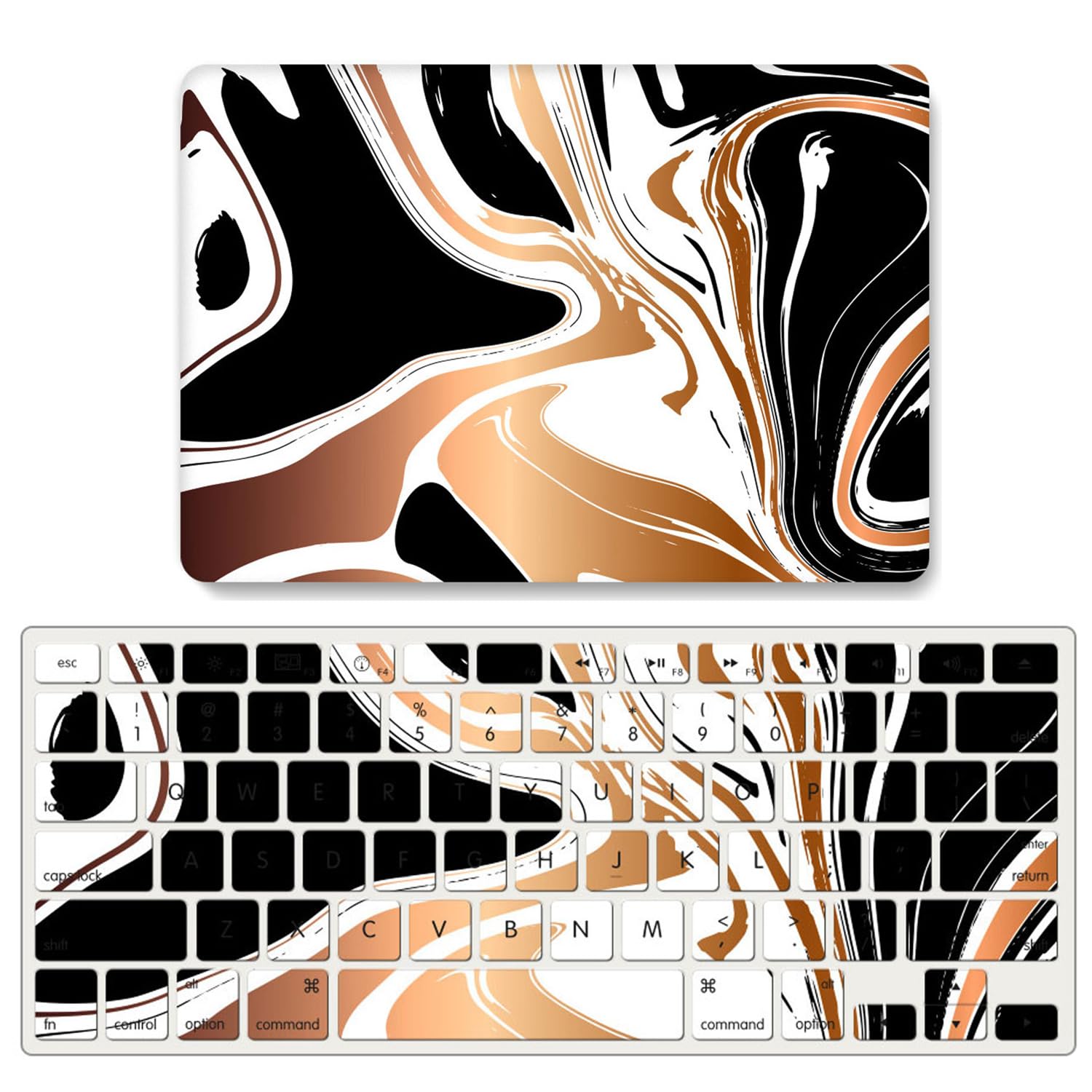 Funda MacBook Air 15 M2 A2941 rígida estilo mármol para estudiantes y oficinas 7