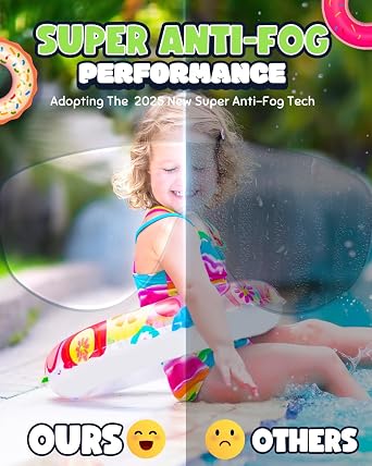 Kids Swimming Goggles 2 Pack, Anti Fog&UV Swim Goggles for Boys Girls, No Leak Pool Beach Essentials for kid 3-14