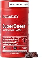 Humann SuperBeets 3-in-1 Heart Gummies: 3x CoQ10 Absorption + Beetroot & Grape Seed Extract for Blood Pressure, Circulation & Energy Support - Vegan, 60 Ct
