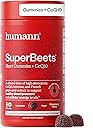 Humann SuperBeets 3-in-1 Heart Gummies - 3x Absorption CoQ10 - Plus Beetroot Extract & Grape Seed Extract for Advanced Heart Health, Cellular Energy & Circulation Support, Vegan, Gluten Free, 60 count