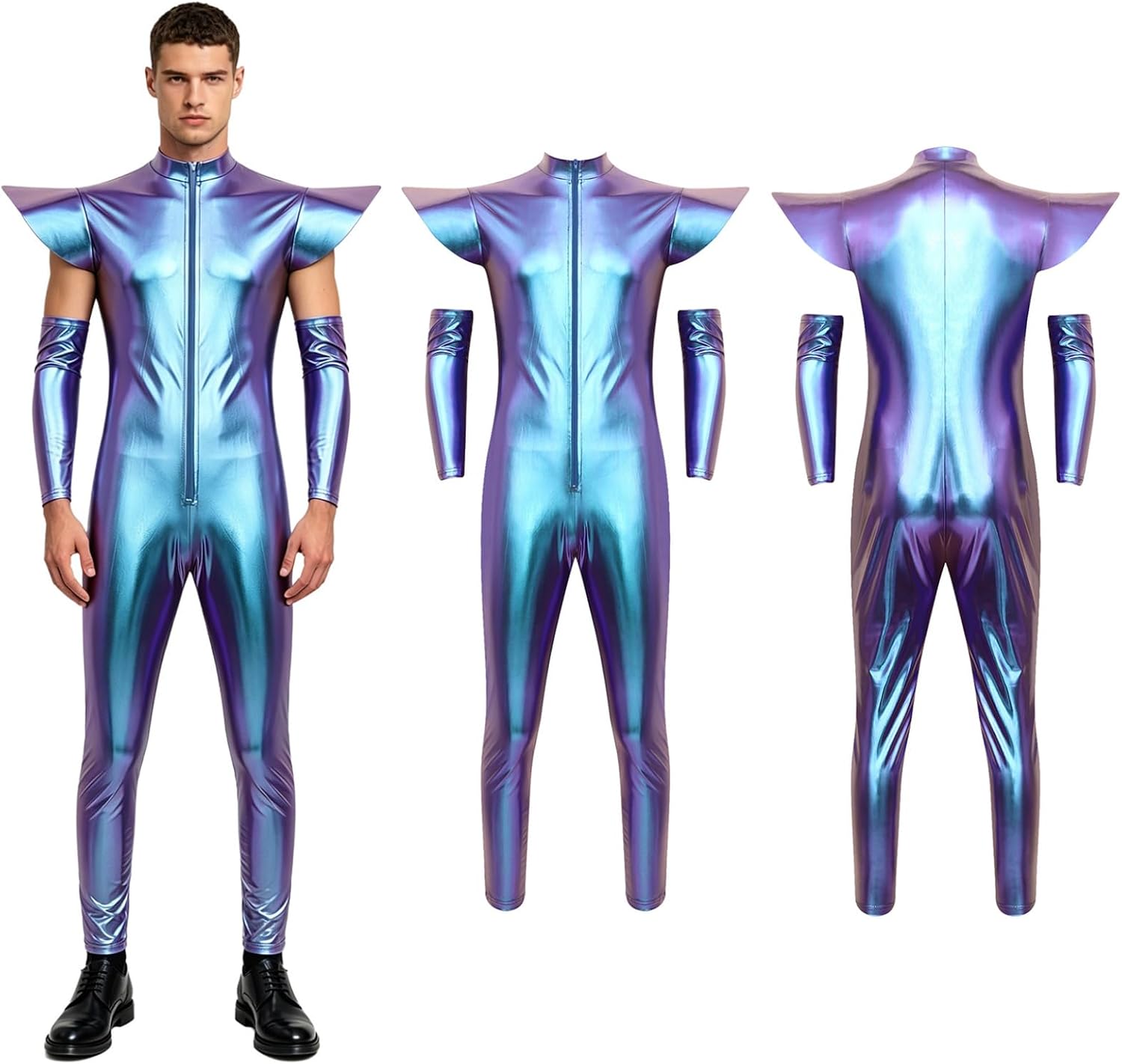 Men Metallic Shiny Astronaut Outerspace Outfits