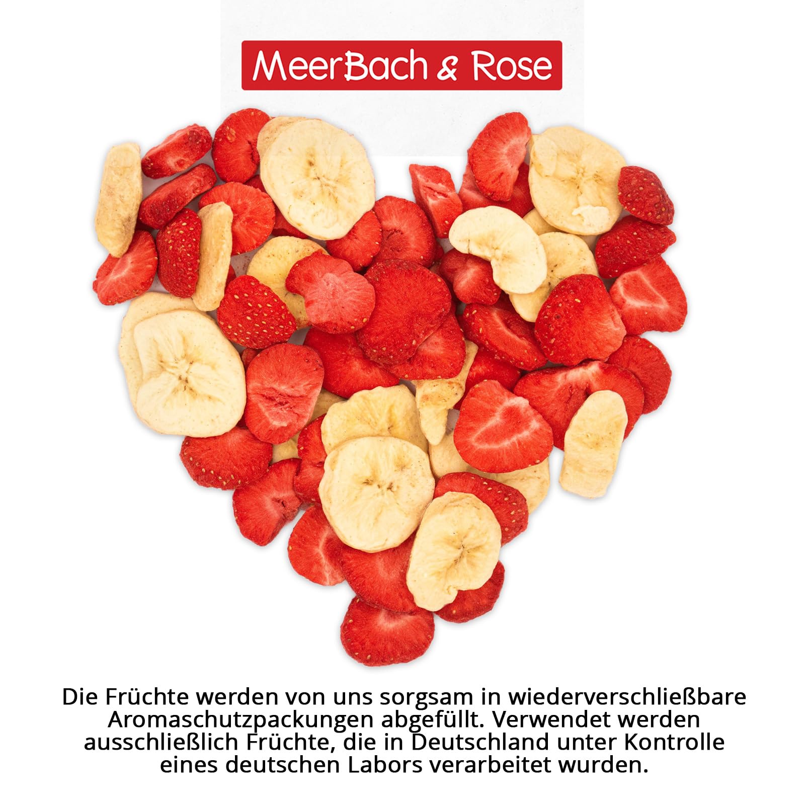 ERDBEER-BANANEN Mix 200g gefriergetrocknete Erdbeeren und Bananen (Packung mit 2)