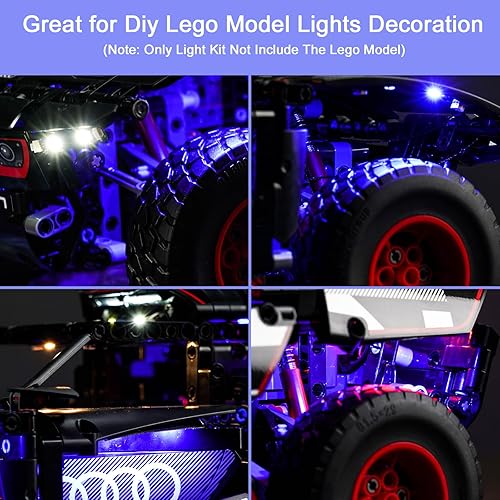 Miniatura 7 de Kit de luz LED mejorado para Lego Icons Corvette, compatible con Lego 10321 (modelo no incluido)