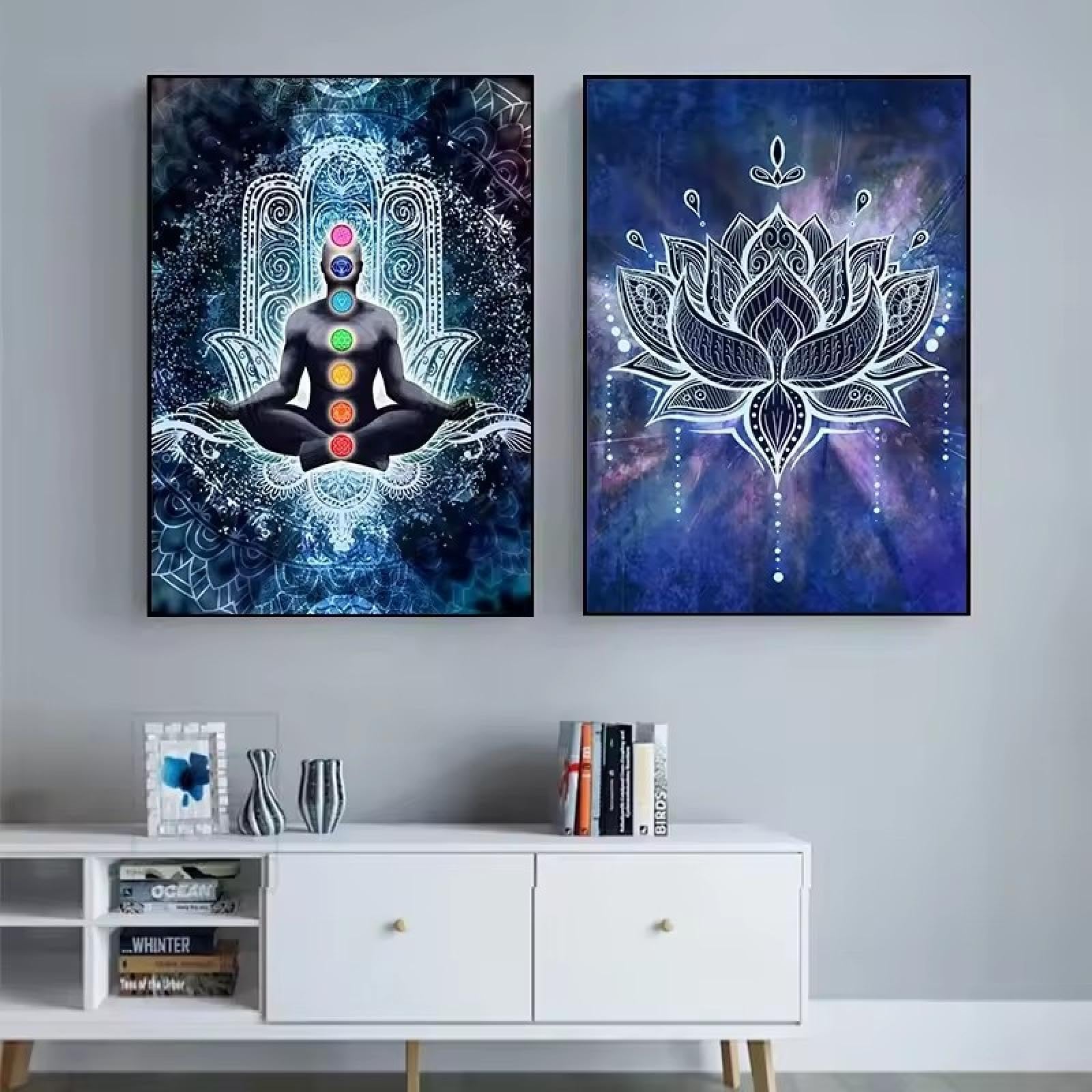 Toile de bouddha mandala de 60x80 cm pour illuminer un mur - 8