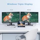 SZPACMATE, Station d'accueil 12 en 1 avec HDMI 4K, VGA, 3*USB 2.0, USB3.0, USB C Data, PD3.0, Port Ethernet RJ45, SD/TF, 3.5mm AUX, Compatible avec MacBook Pro/Air, Plus de Périphériques Type C - 8