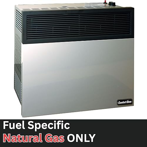 Vista 4 de Comfort Glow Calentador de pared de gas natural de ventilación directa de 17,000 BTU, gris, grande