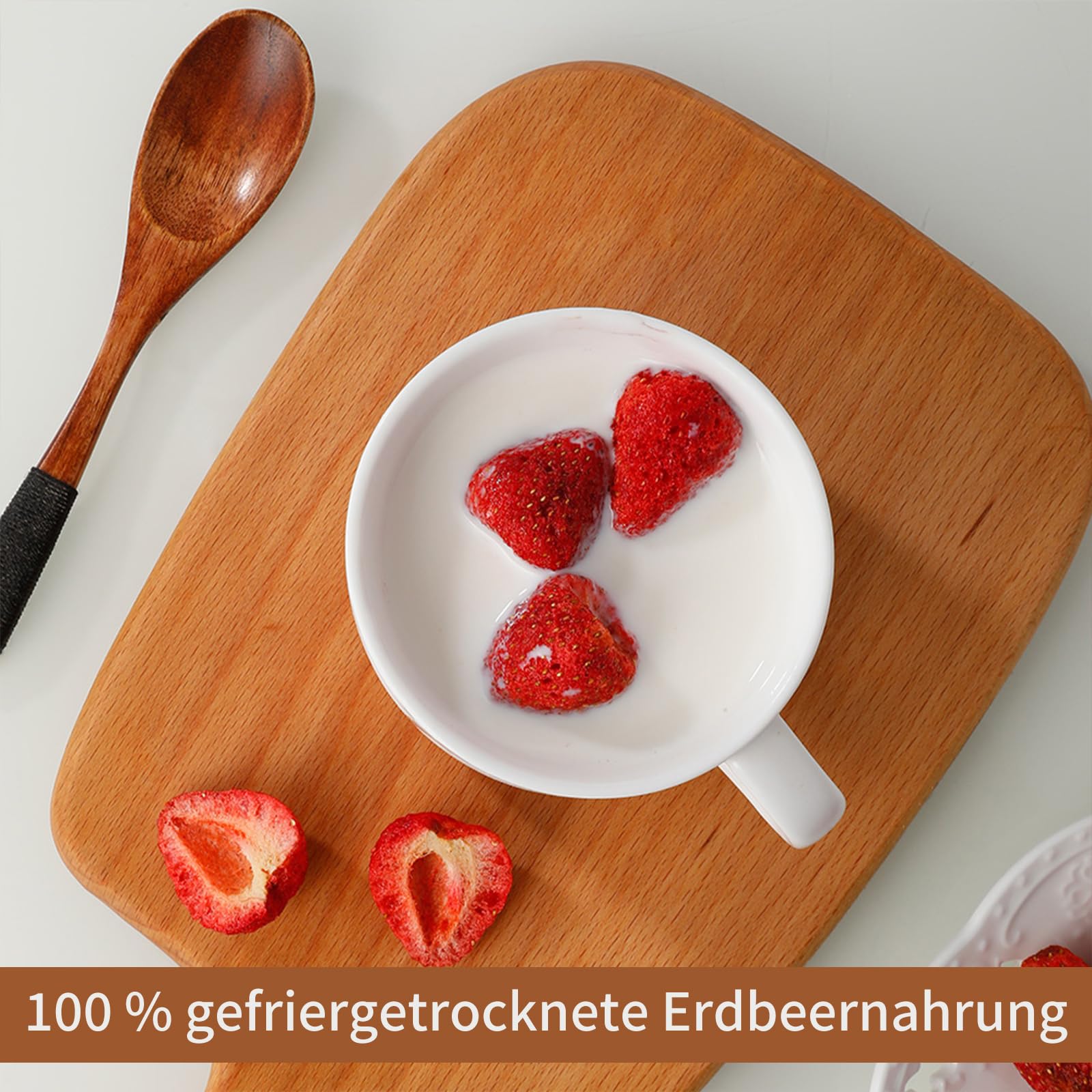 Fragole liofilizzate premium 110 g,Fragole secche congelate intere grandi,100% naturali,Senza additivi