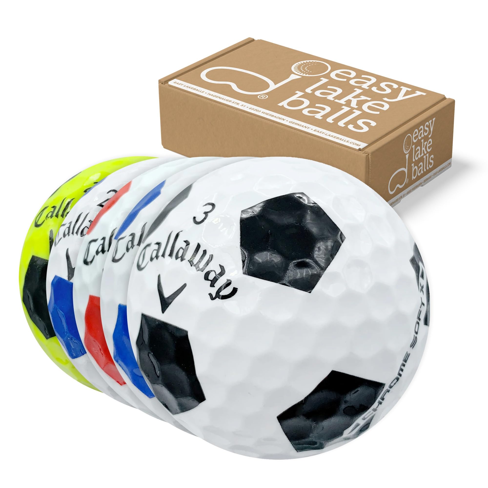 50 chromowanych piłeczek do gry w piłkę golfową Soft X TRUVIS jakość AAAA/AAA