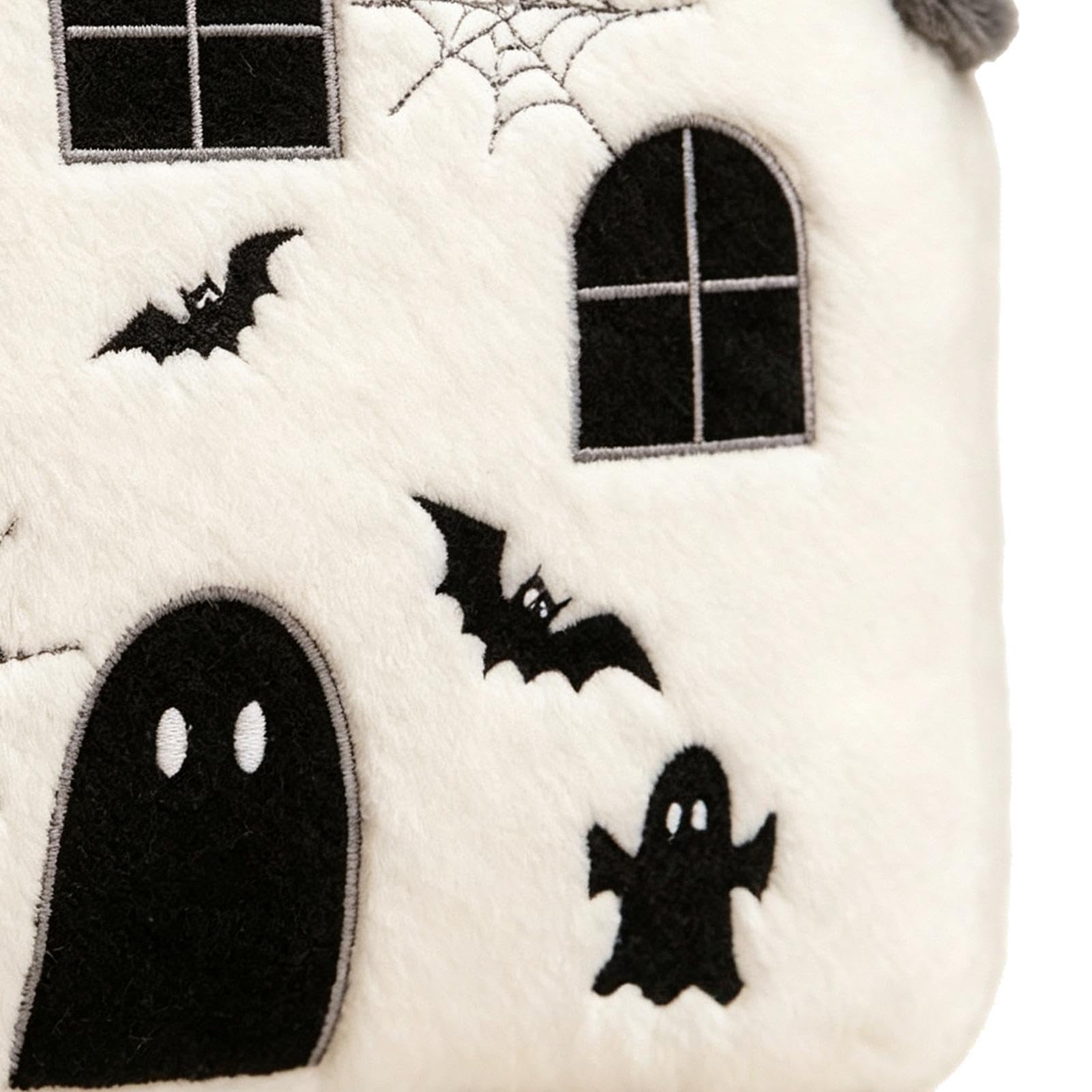 Generisch Cojín de peluche de Halloween con casa embrujada en 3D