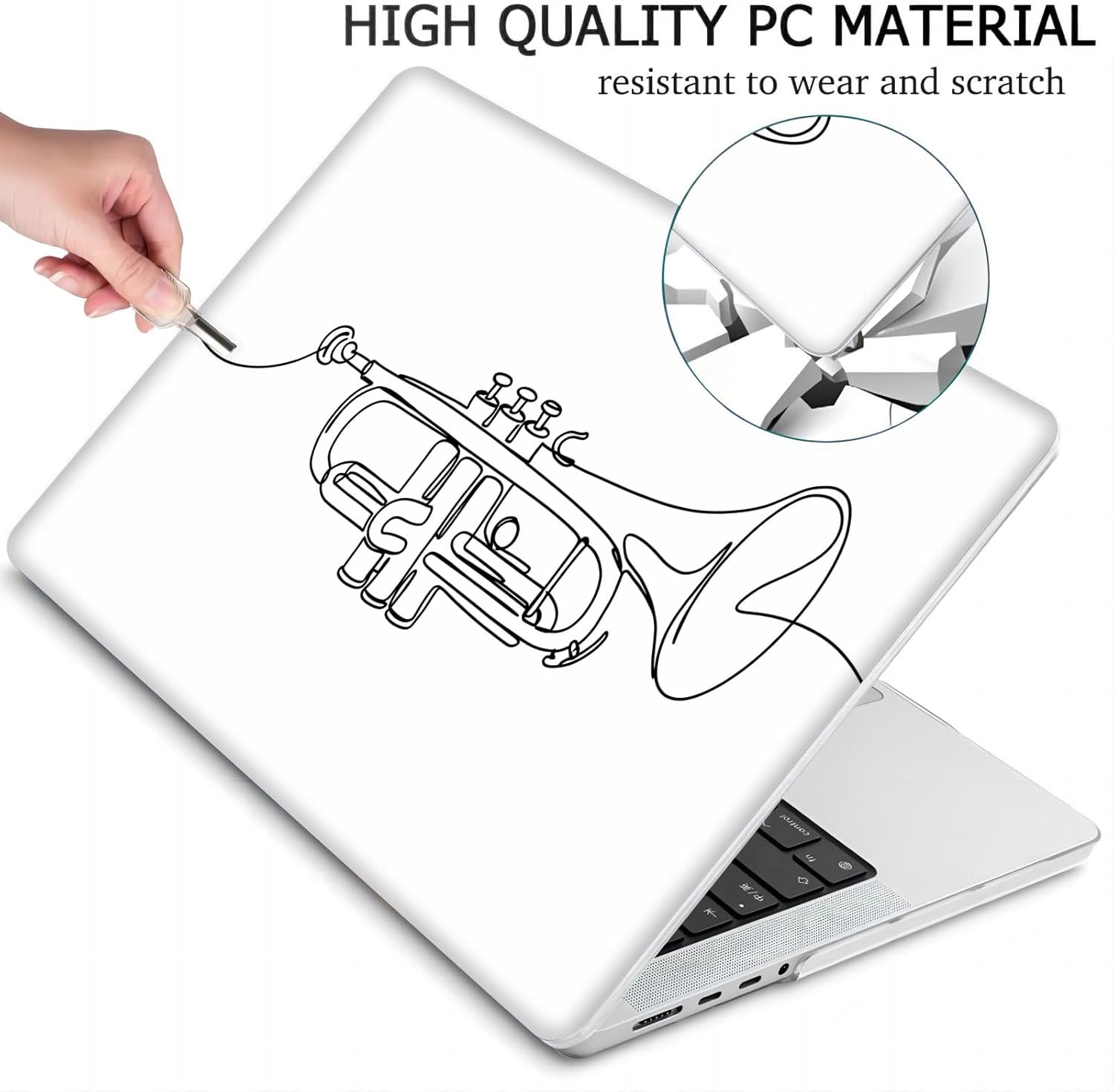 Compatible with MacBook Neo 13-inch, Hard Shell Case with Keyboard Cover and Screen Protector (A3404 A18 Pro chip, 2026 Release) - Trumpet MC21783