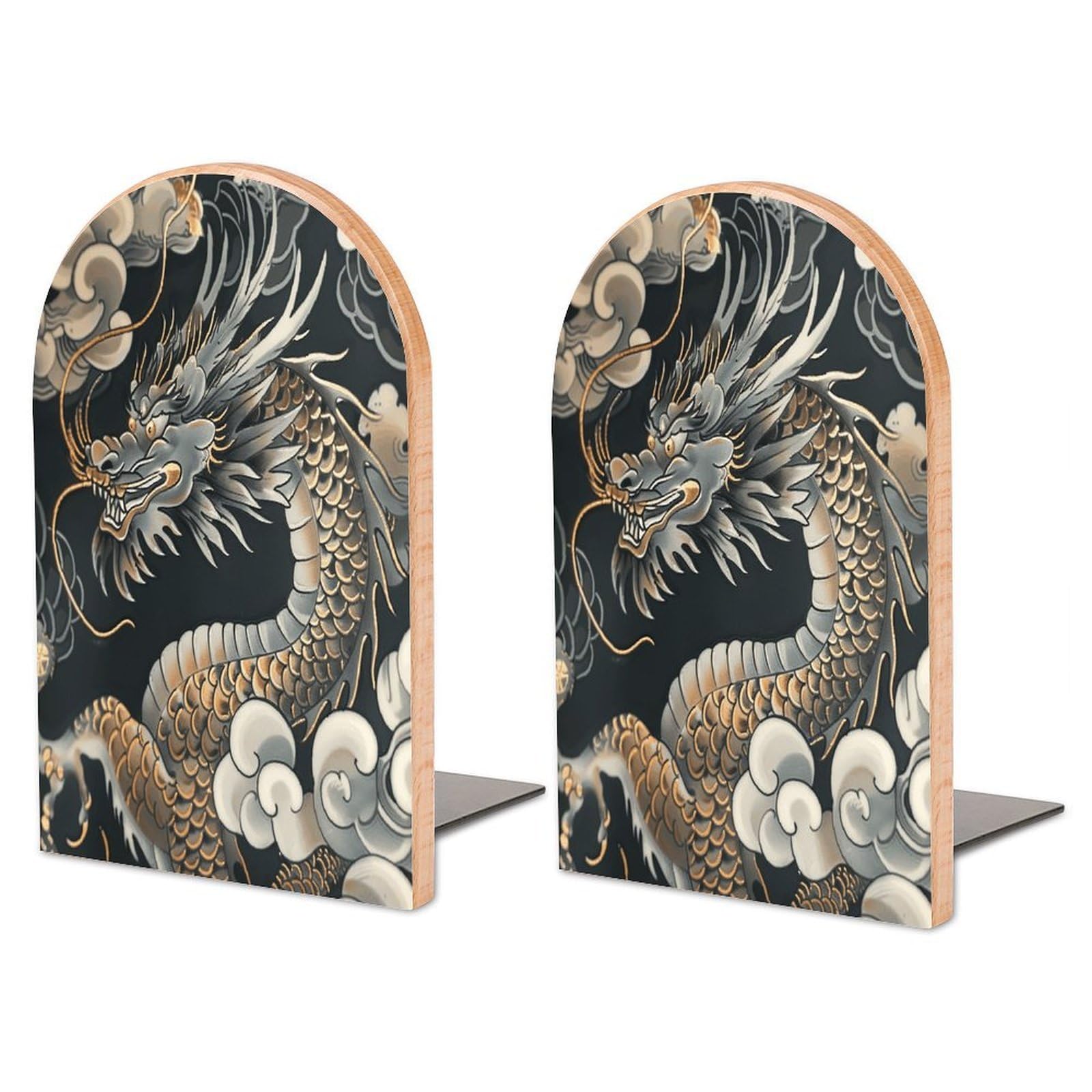 Sujetalibros de dragón decorativo para organizar tus novelas y decorar el estudio u oficina