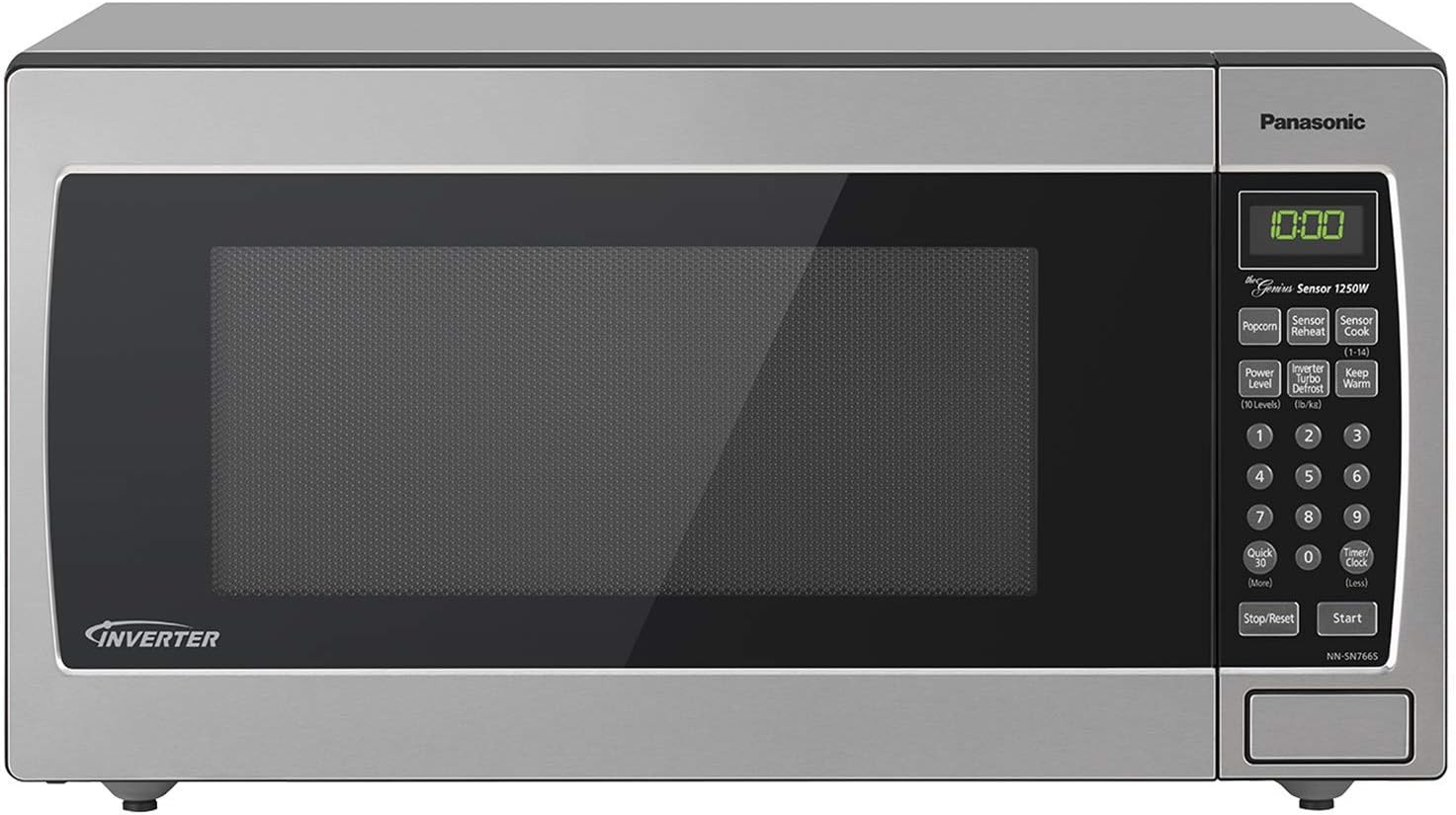 Amazon.com: Panasonic NN-SN966S 2.2 pies cúbicos. Horno de microondas con sensor  Genius de 1250 W con tecnología de inversor (reacondicionado certificado) :  Hogar y Cocina