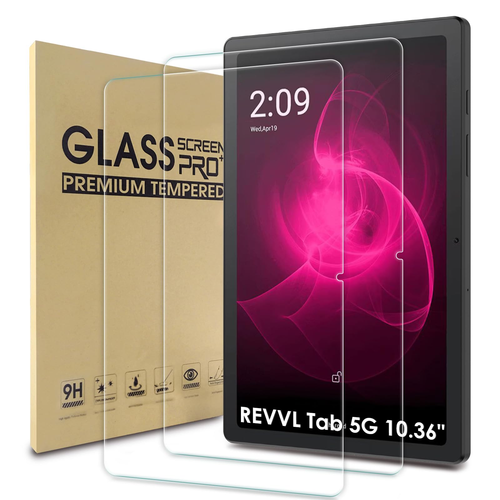 WD&CD 2 Pack Screen Protector Compatible with T-Mobile Revvl Tab 5G 10.36