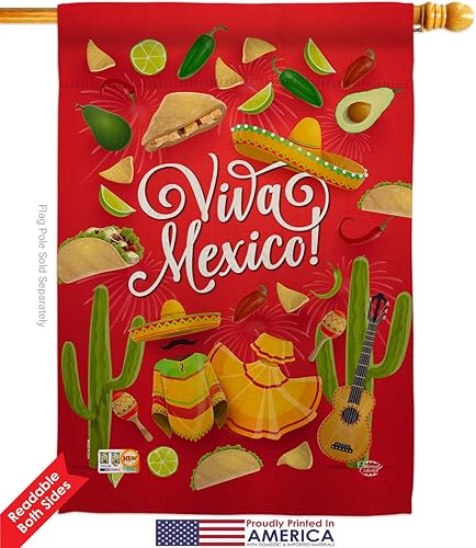 Miniatura 10 de Ornament Collection Viva Mexico Garden House Flags Set Summer Party Cactus Pinata Sombrero Mexican Fiesta Outdoor Small Decorative Gift Yard Banner