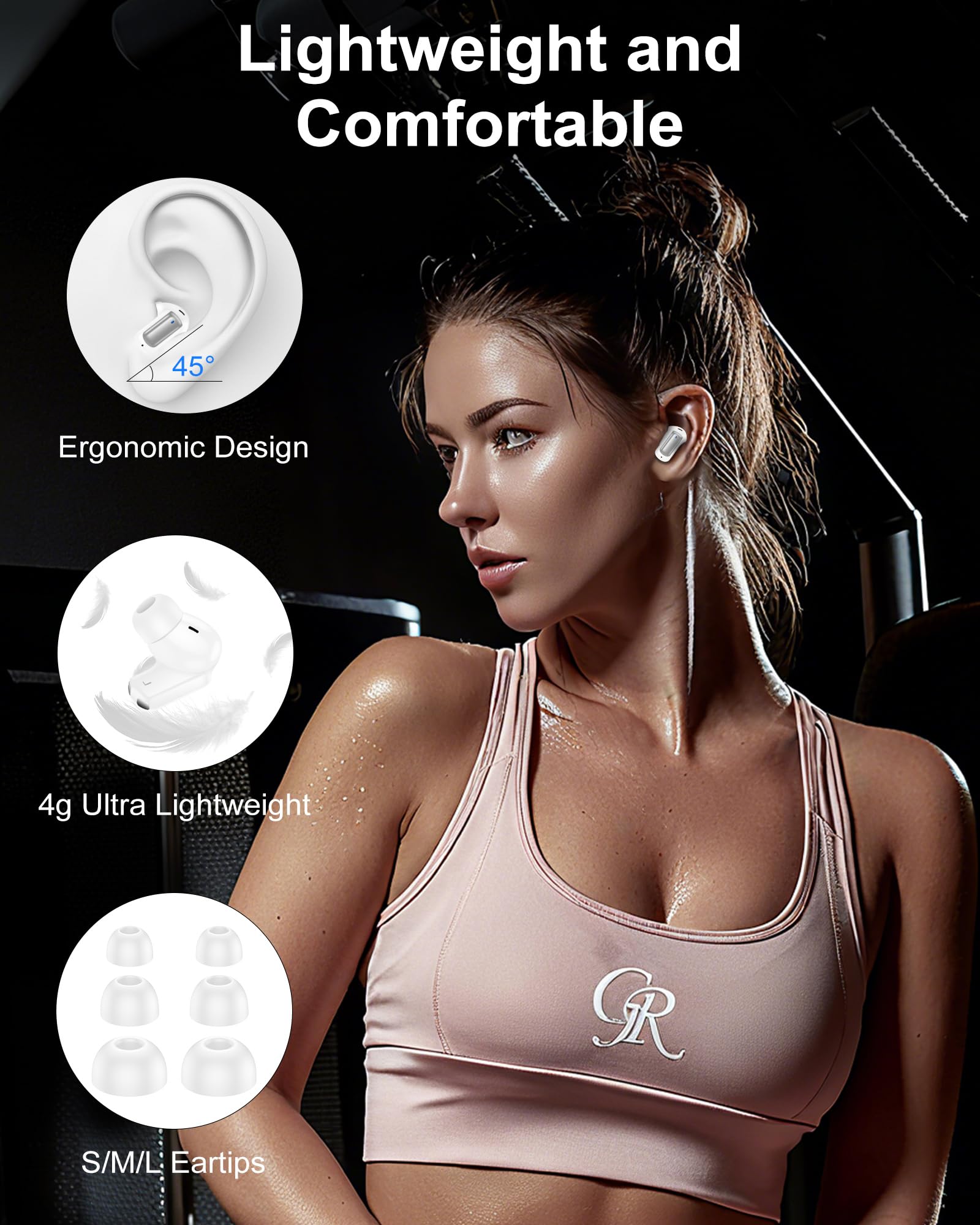 Auriculares Bluetooth para iPhone 17 Pro Max 17 Air 16e 16 15 Plus 14 13 Mini 12 11, auriculares inalámbricos con cancelación de ruido IPX5 con pantalla LED, auriculares inalámbricos estéreo