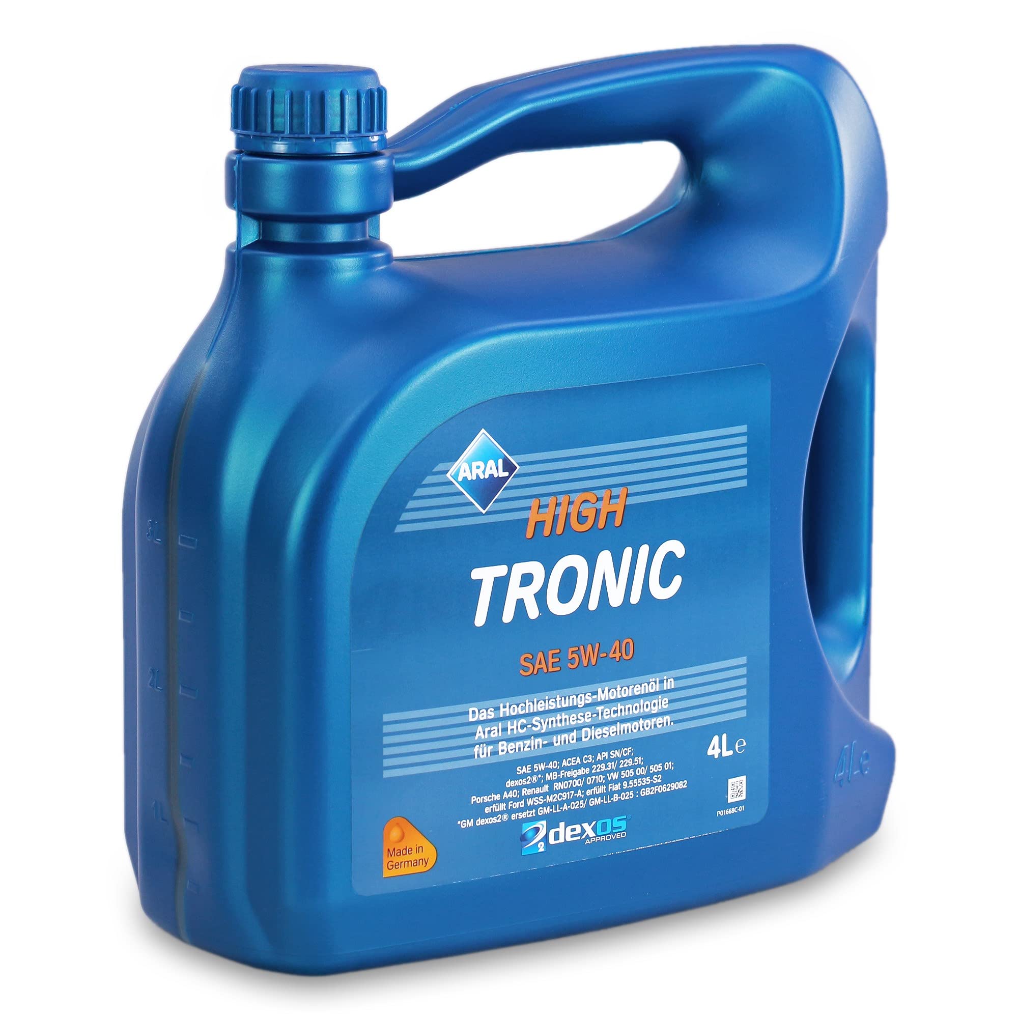 2x 4 L = 8 Liter ARAL HighTronic 5W-40 Motoröl inkl. Ölwechselanhänger