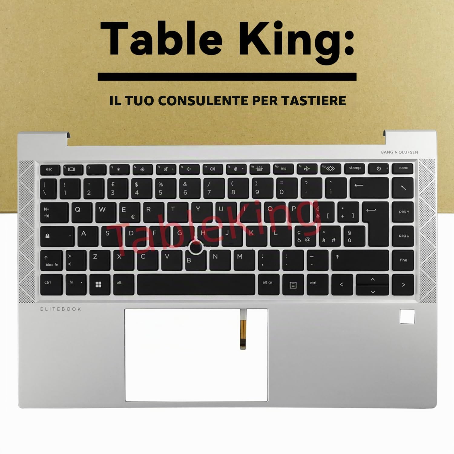 Tastiera di ricambio retroilluminata con distribuzione con poggiapolsi per HP EliteBook 840 G7 840 G8 845 G7 845 G8 745 G7 745 G8 con coperchio C (Italia)