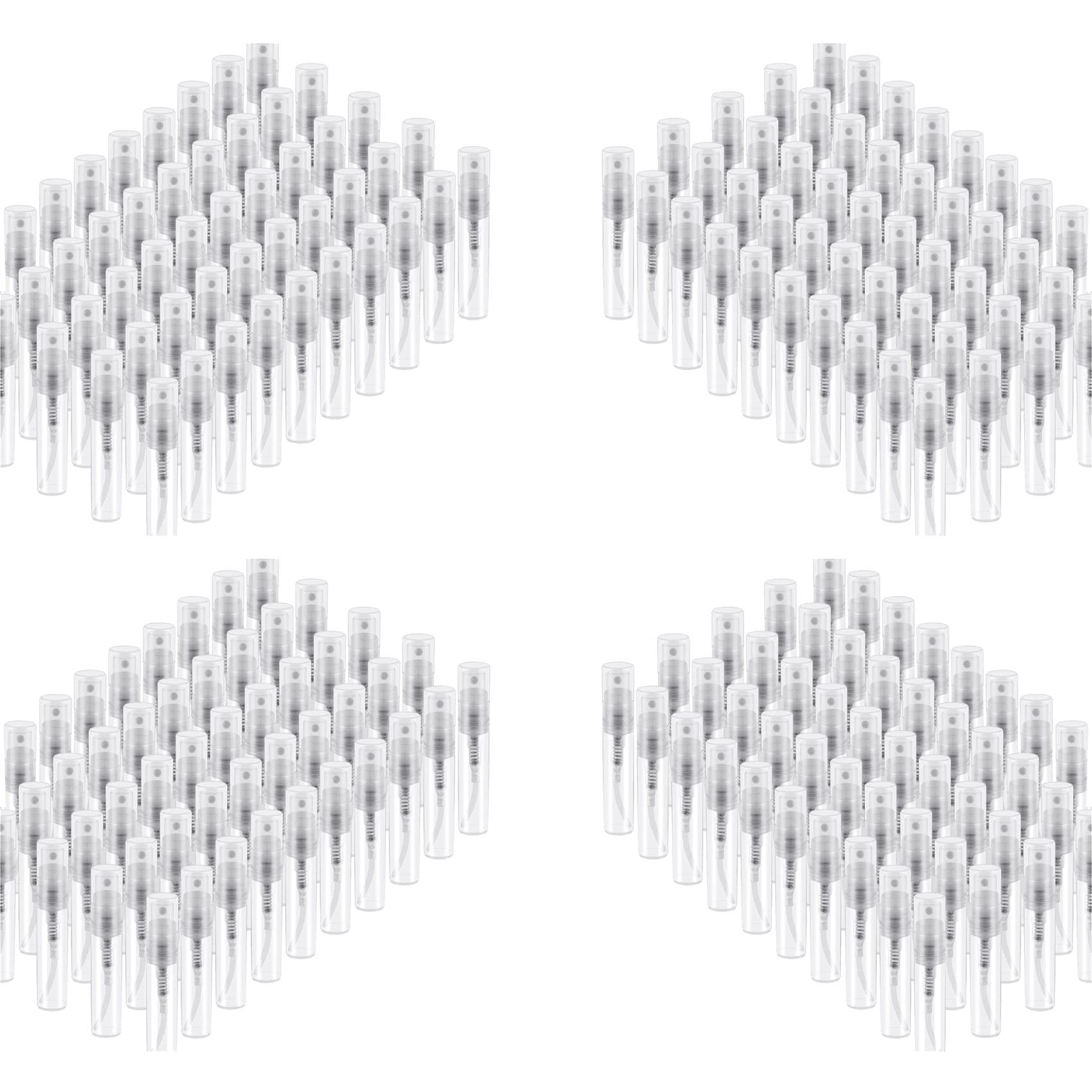 Jnchdghwa 200 Pcs Disposable Perfume Atomizer, Clear Plastic Bottle Portable Fragrance Bottle - 3Ml