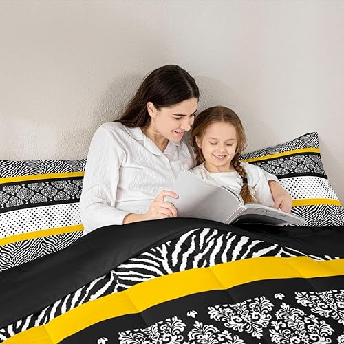 Miniatura 65 de Castle Fairy Juego de ropa de cama con estampado de cebra, tamaño matrimonial, juego de edredón de animales de África y vida silvestre, juego