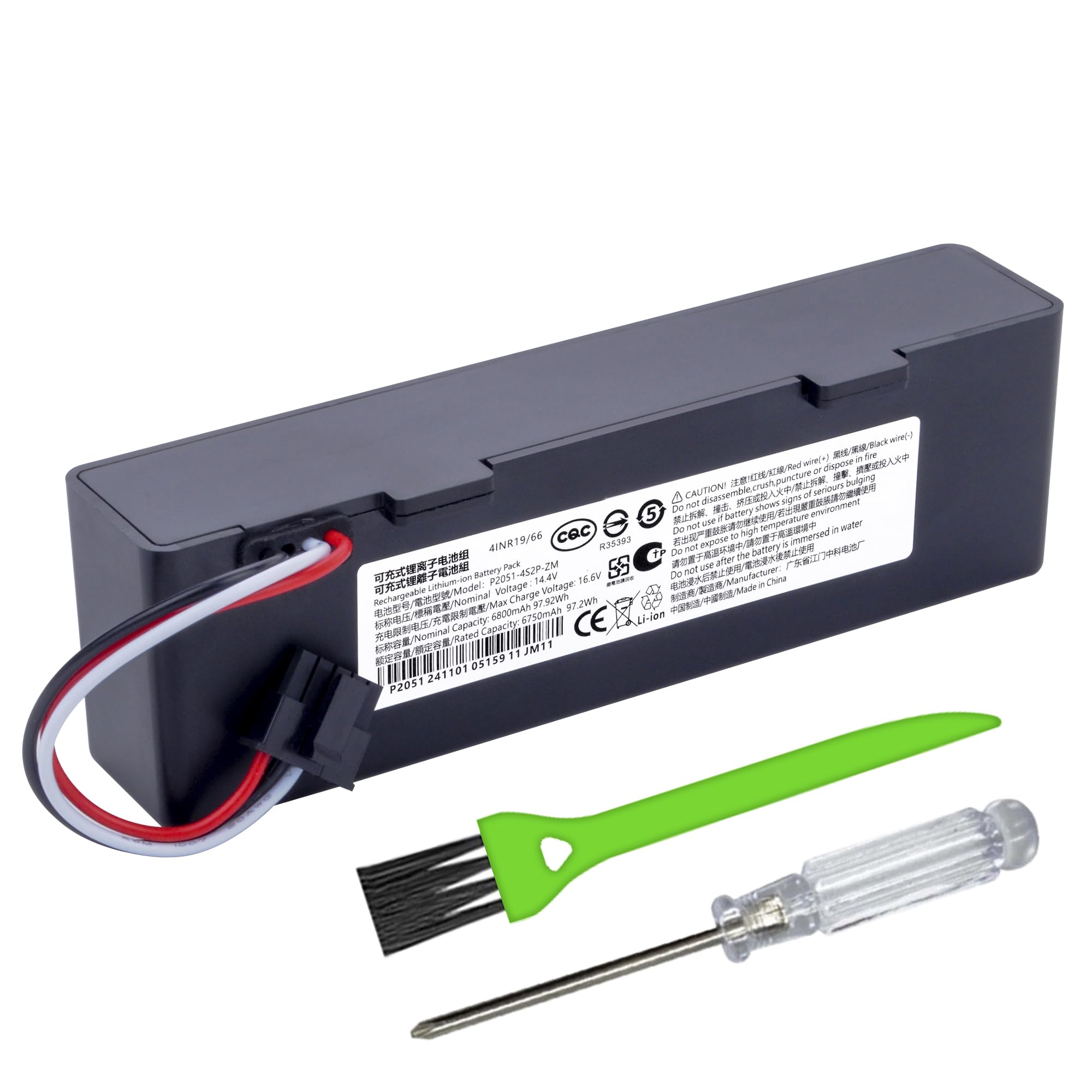 みー Amazon.com: 6800Mah Battery for Xiaomi Mop Pro/Mop P/Mop 2S