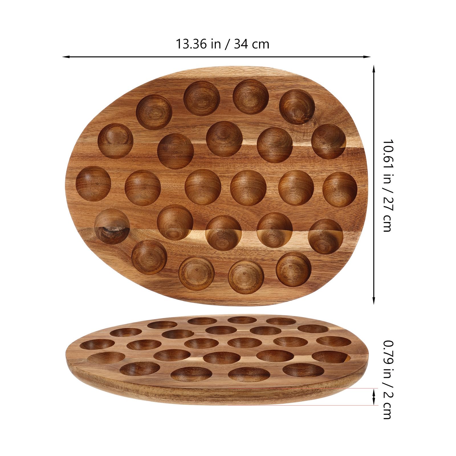 SHINEOFI Organizador de Huevos de Madera para Cocina y Nevera, Bandeja Minimalista Fácil de Mantener Gran Capacidad para Almacenamiento Familiar