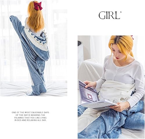 Miniatura 3 de Nenkarn Manta de tiburón para adulto, manta de tiburón portátil, saco de dormir de tiburón para adultos y niños