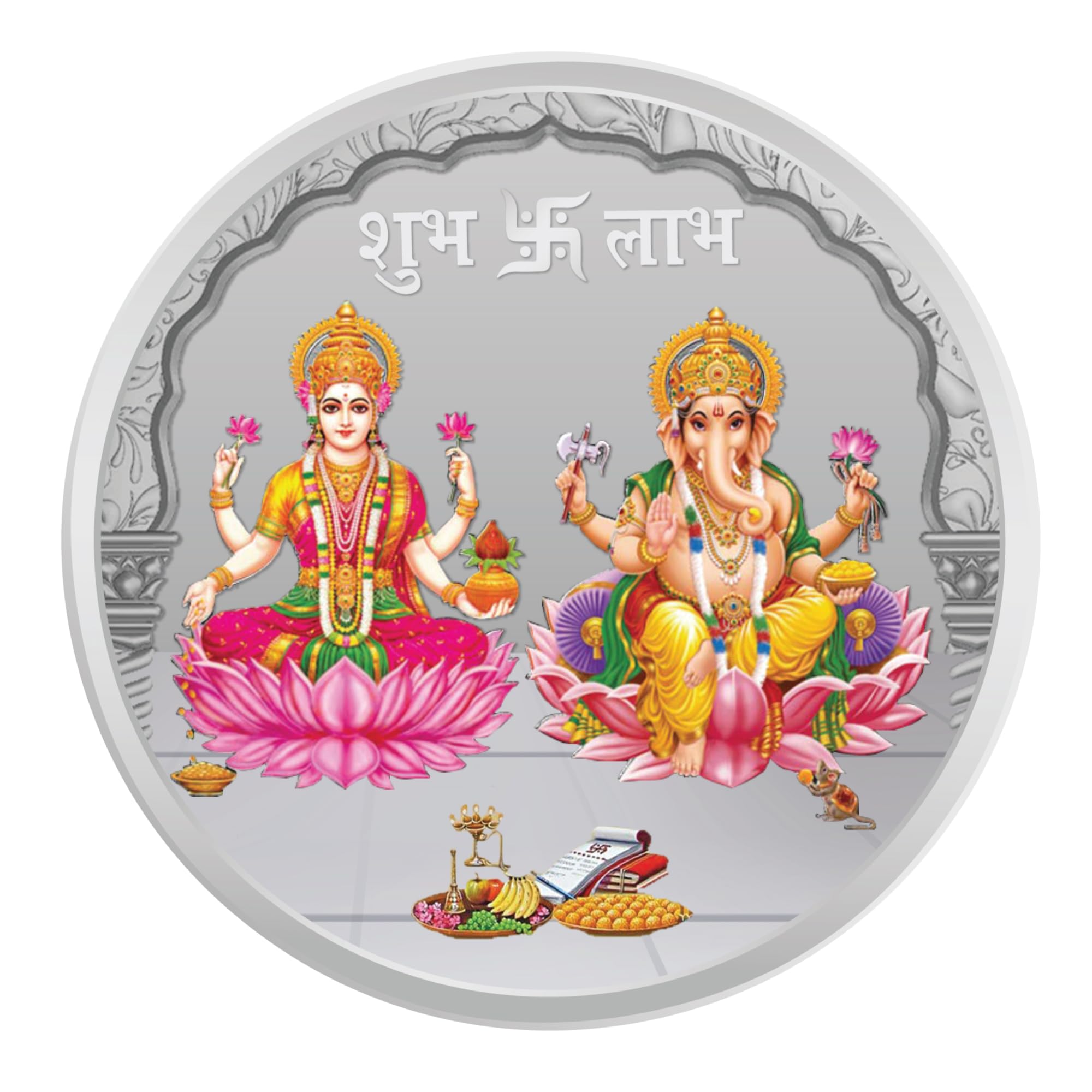 BIS Hallmarked Laxmi Ganesh Ji Silver Coin 10 grams 999 Purity with Beautiful Box